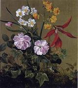 unknow artist, Floral, beautiful classical still life of flowers 013